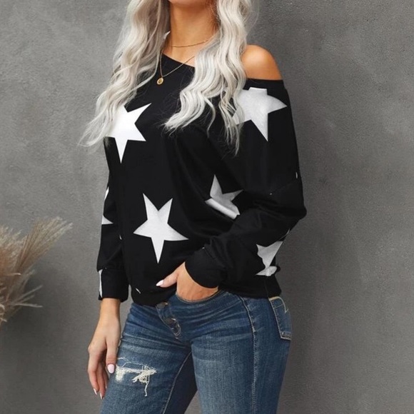#4051 Asymmetrical Star Gaze Sweatshirt - Picture 7 of 17